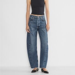 Agolde High-Rise Wide Leg Jeans in Dark Blue Wash